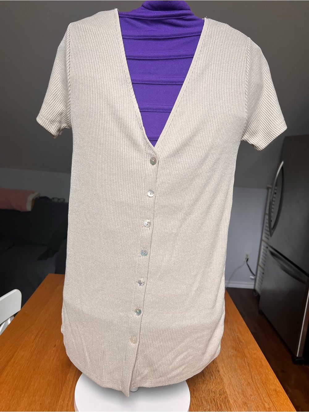 💕BOGO💕 Zara Light Cream Ribbed Top